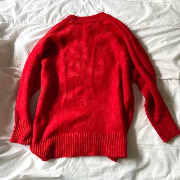 Zara oversized red knit sweater - Picture 2 of 3